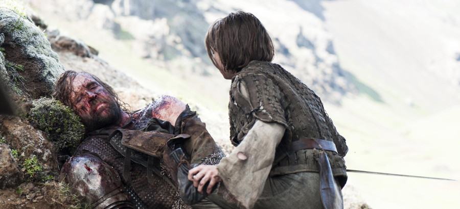 Arya leaves The Hound to die alone.