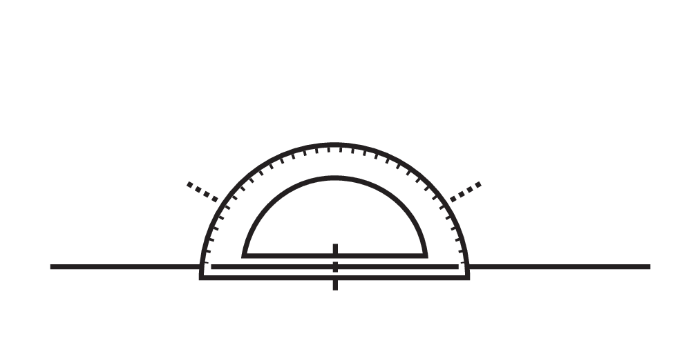 Using a protractor to find angles for an isometric grid